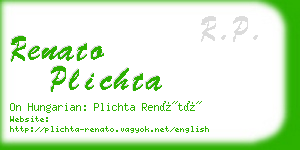 renato plichta business card